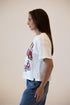 Indiana Maddux Multimedia Semi-Cropped Oversized Band Tee