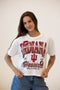 Indiana Maddux Multimedia Semi-Cropped Oversized Band Tee