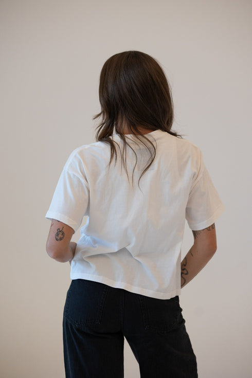 Kansas Maddux Multimedia Semi-Cropped Oversized Band Tee
