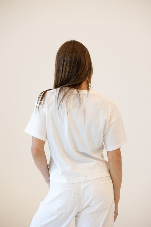 Kansas State Maddux Multimedia Semi-Cropped Oversized Band Tee
