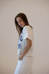Kansas State Maddux Multimedia Semi-Cropped Oversized Band Tee