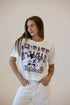 Kansas State Maddux Multimedia Semi-Cropped Oversized Band Tee
