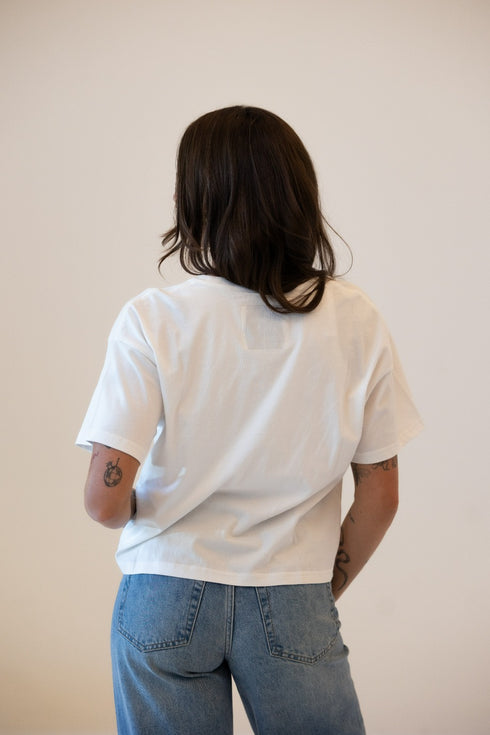 Montana Maddux Multimedia Semi-Cropped Oversized Band Tee