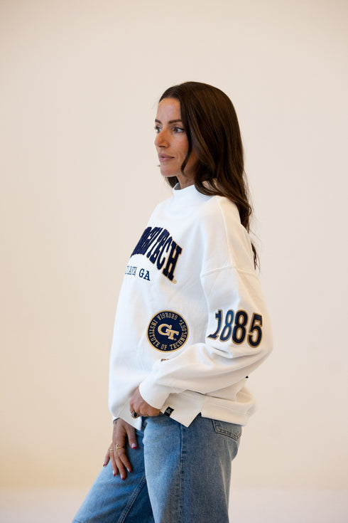 Georgia Tech All Over Scatter Oversized Funnel Neck