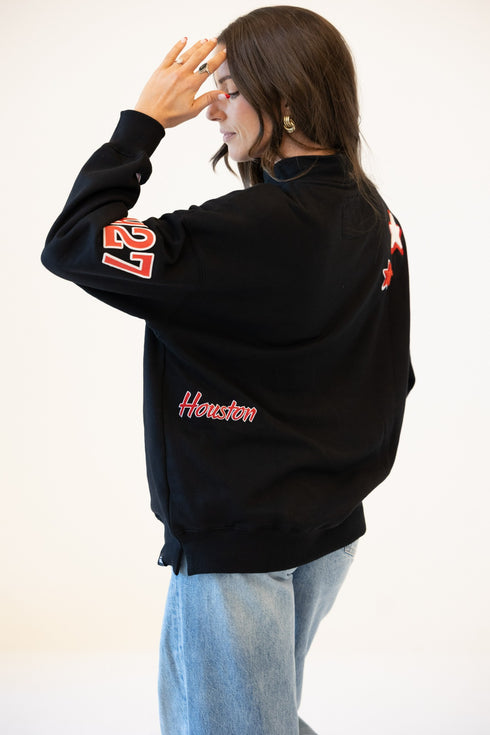 Houston All Over Scatter Oversized Funnel Neck