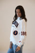 Illinois All Over Scatter Oversized Funnel Neck