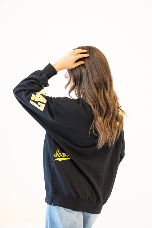 Iowa All Over Scatter Oversized Funnel Neck