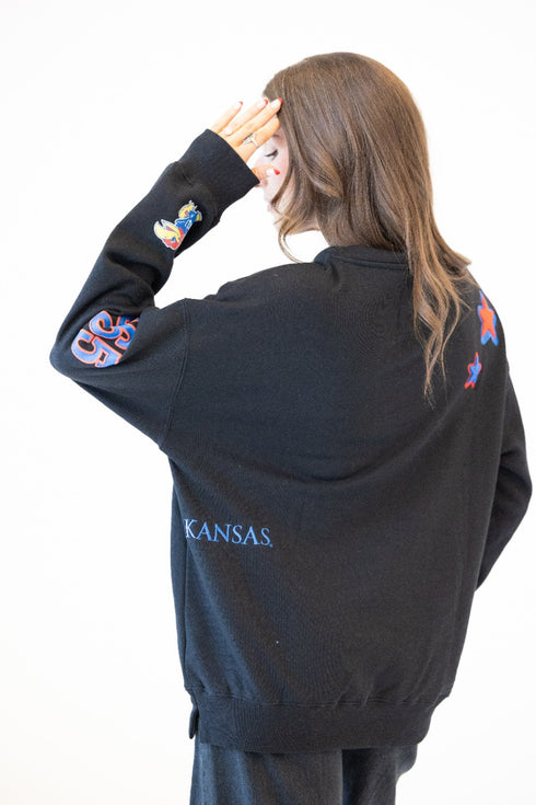 Kansas All Over Scatter Oversized Funnel Neck