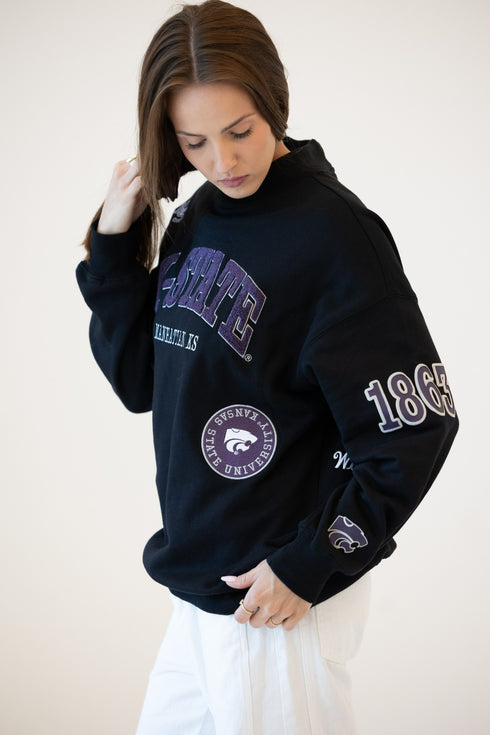 Kansas State All Over Scatter Oversized Funnel Neck