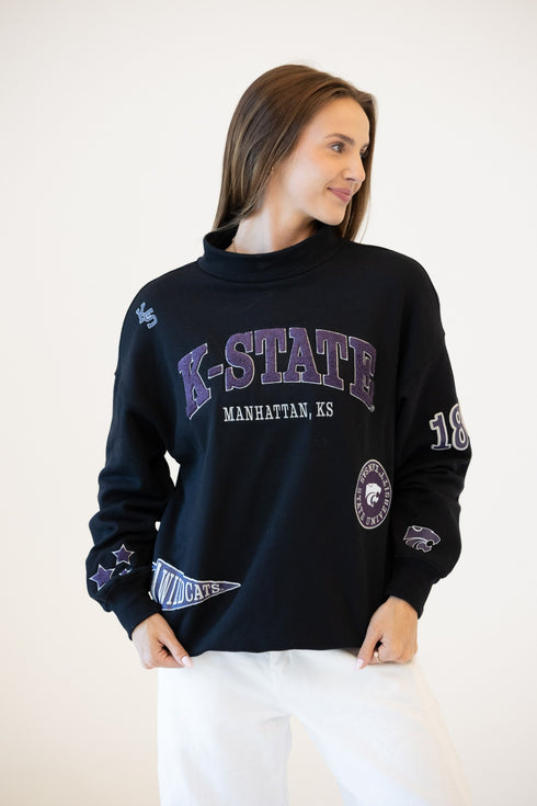 Kansas State All Over Scatter Oversized Funnel Neck