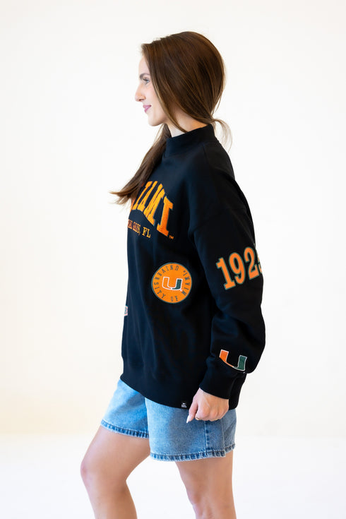 Miami All Over Scatter Oversized Funnel Neck