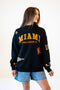 Miami All Over Scatter Oversized Funnel Neck