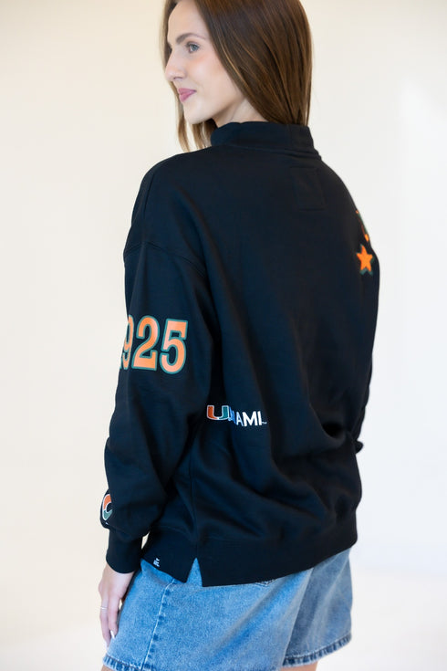 Miami All Over Scatter Oversized Funnel Neck