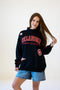 Oklahoma All Over Scatter Oversized Funnel Neck