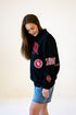 Oklahoma All Over Scatter Oversized Funnel Neck