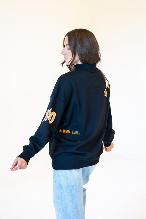 Oklahoma State All Over Scatter Oversized Funnel Neck