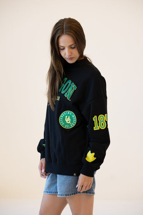 Oregon All Over Scatter Oversized Funnel Neck