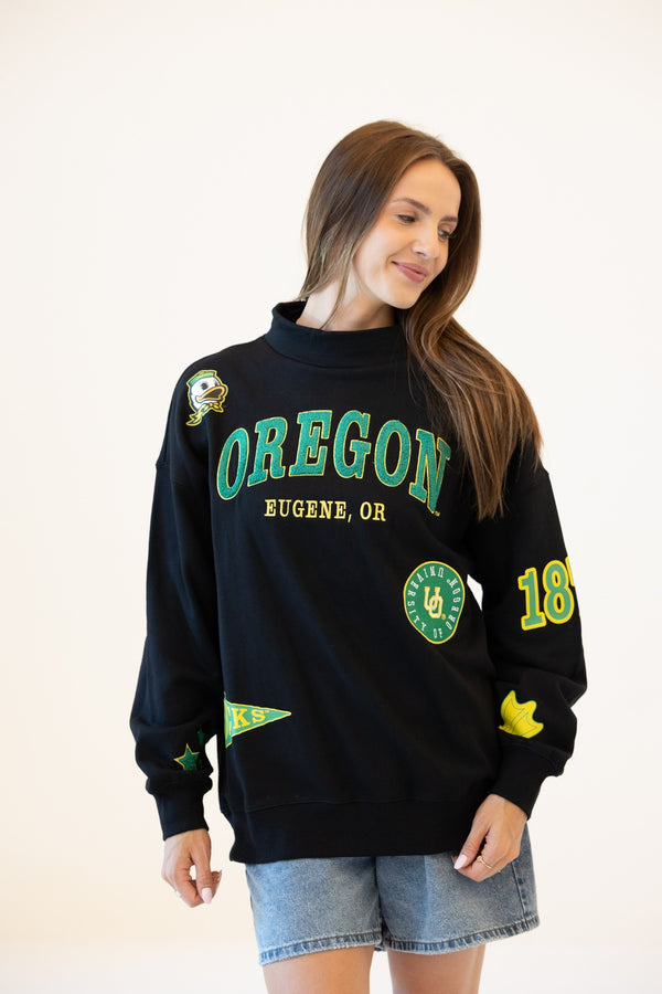 Oregon All Over Scatter Oversized Funnel Neck