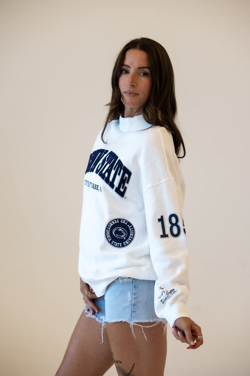 Penn State All Over Scatter Oversized Funnel Neck