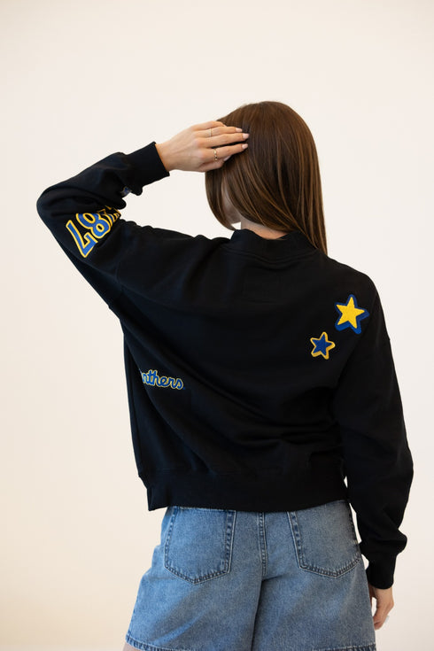 Pitt All Over Scatter Oversized Funnel Neck