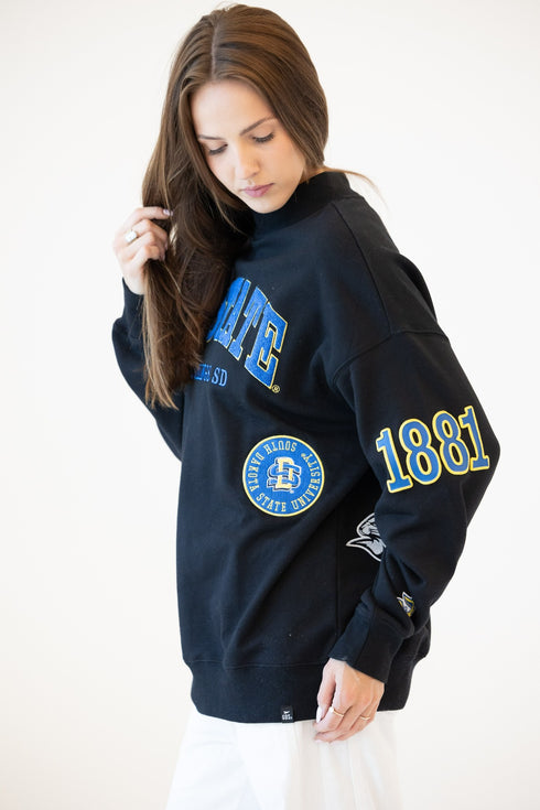 SD State All Over Scatter Oversized Funnel Neck