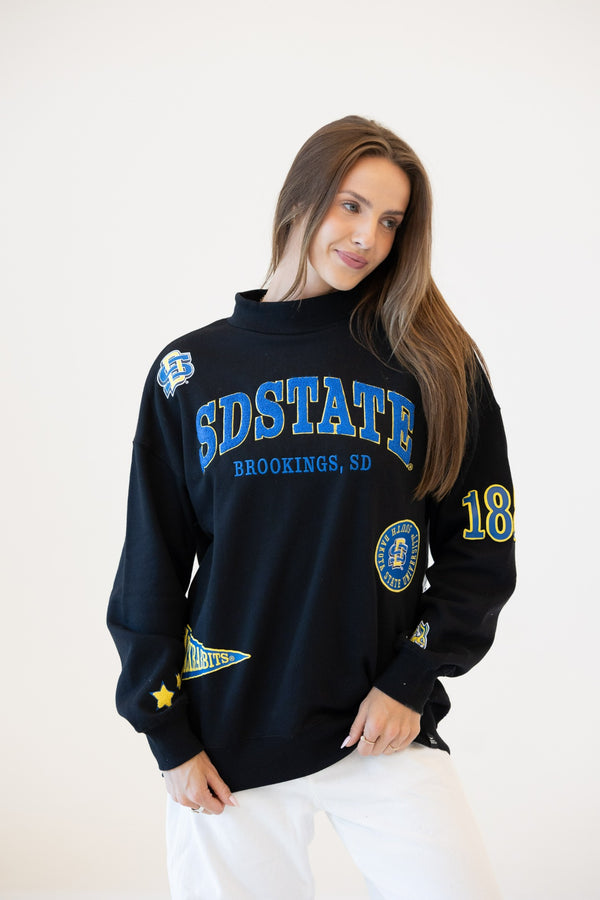 SD State All Over Scatter Oversized Funnel Neck