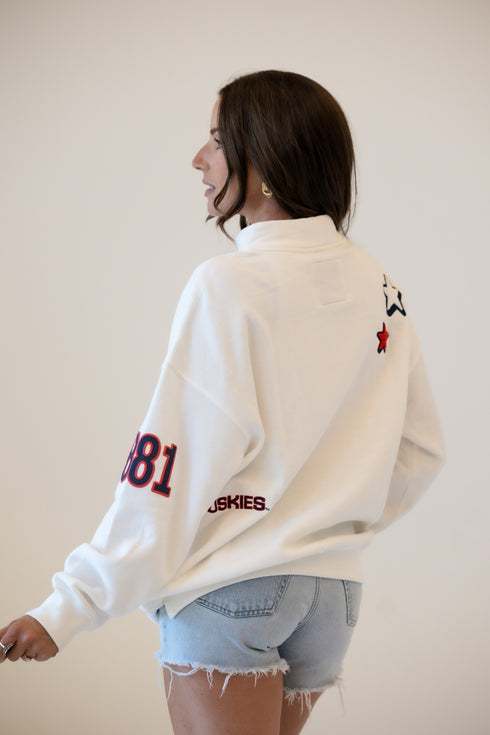 UCONN All Over Scatter Oversized Funnel Neck