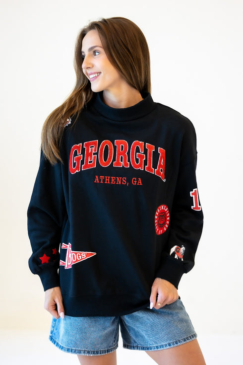 Georgia All Over Scatter Oversized Funnel Neck
