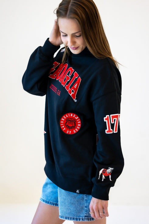 Georgia All Over Scatter Oversized Funnel Neck