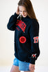 Georgia All Over Scatter Oversized Funnel Neck