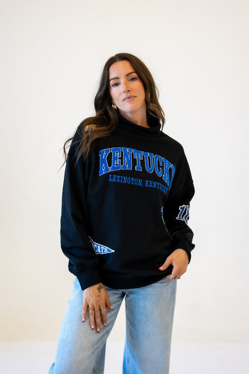 Kentucky All Over Scatter Oversized Funnel Neck