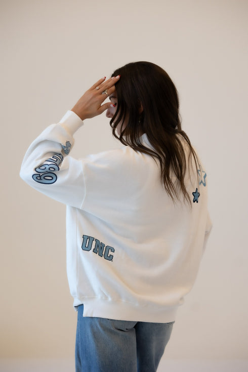 North Carolina All Over Scatter Oversized Funnel Neck