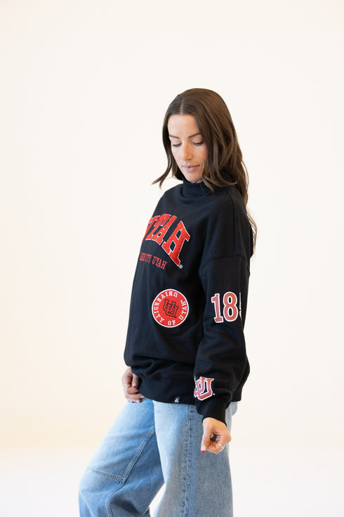 Utah All Over Scatter Oversized Funnel Neck
