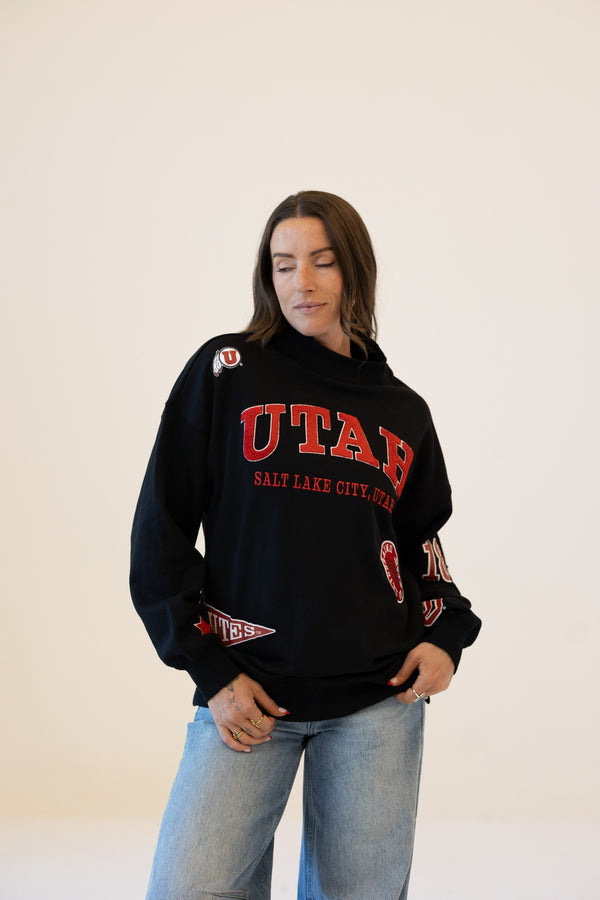 Utah All Over Scatter Oversized Funnel Neck