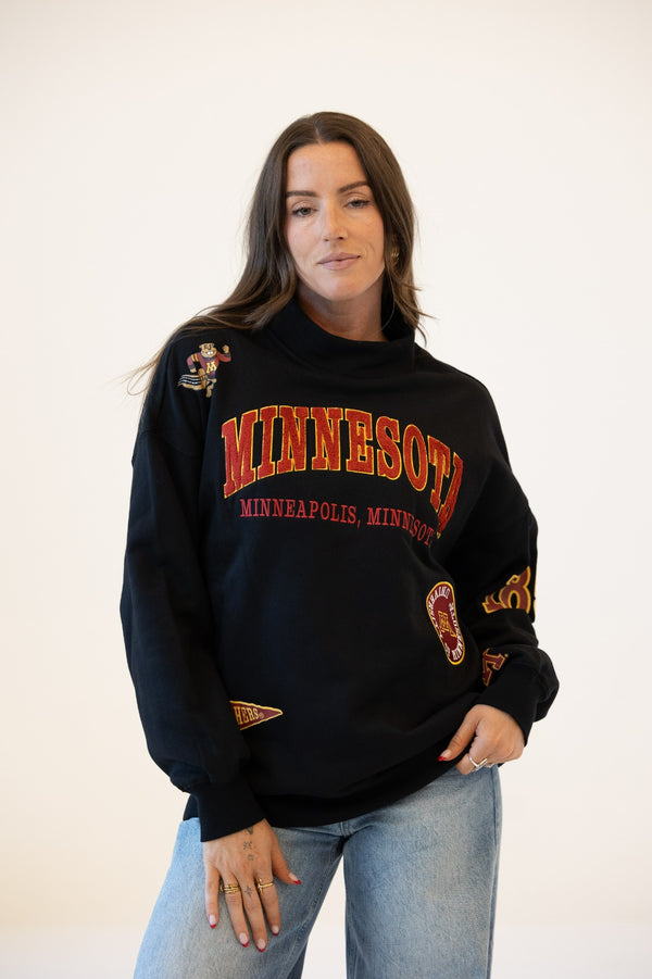 Minnesota All Over Scatter Oversized Funnel Neck