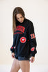 Wisconsin All Over Scatter Oversized Funnel Neck