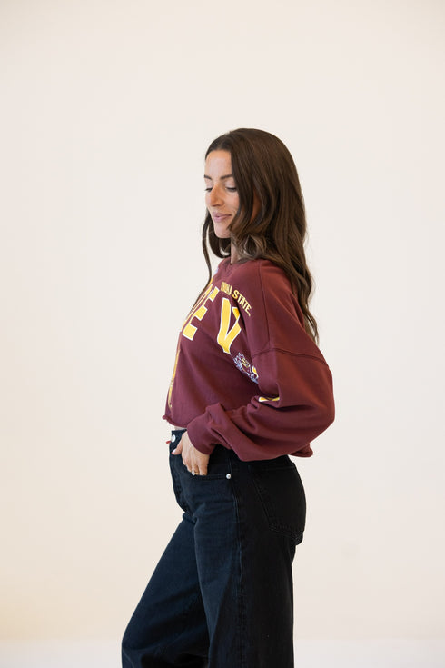 Arizona State Patched Up Cropped Longsleeve