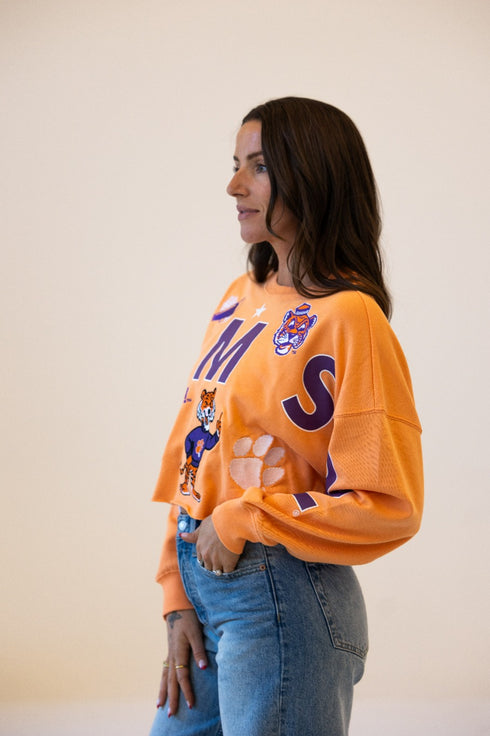 Clemson Patched Up Cropped Longsleeve