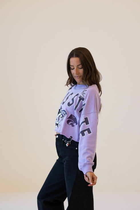 Kansas State Patched Up Cropped Longsleeve