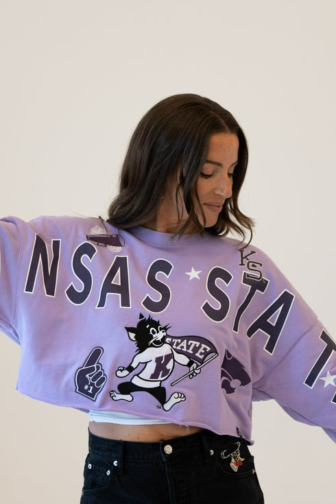 Kansas State Patched Up Cropped Longsleeve