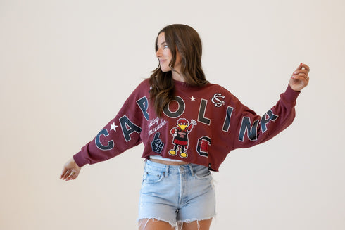 South Carolina Patched Up Cropped Longsleeve