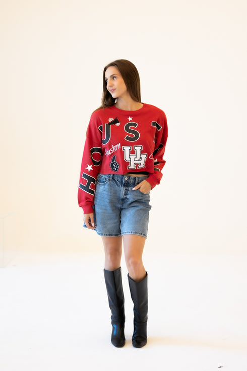 Houston Patched Up Cropped Longsleeve
