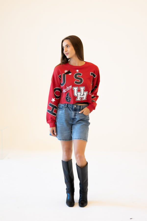 Houston Patched Up Cropped Longsleeve