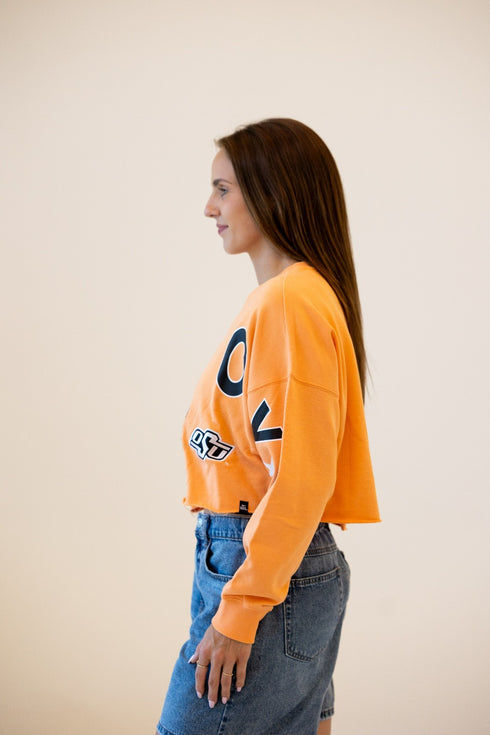 Oklahoma State Patched Up Cropped Longsleeve