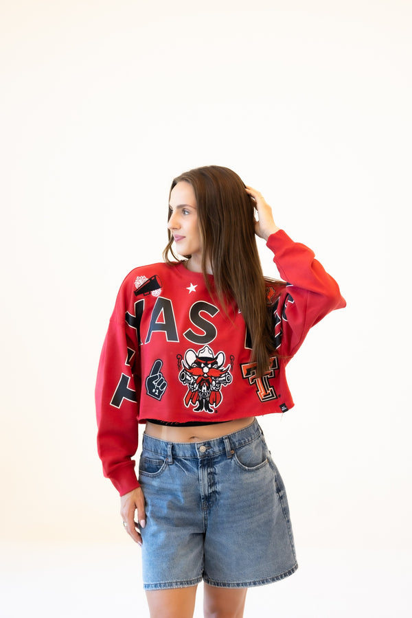 Texas Tech Patched Up Cropped Longsleeve