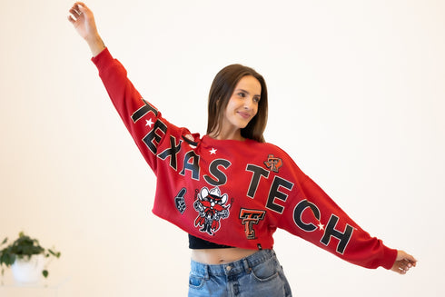Texas Tech Patched Up Cropped Longsleeve