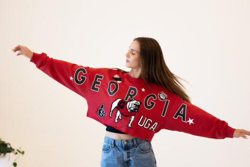 Georgia Patched Up Cropped Longsleeve