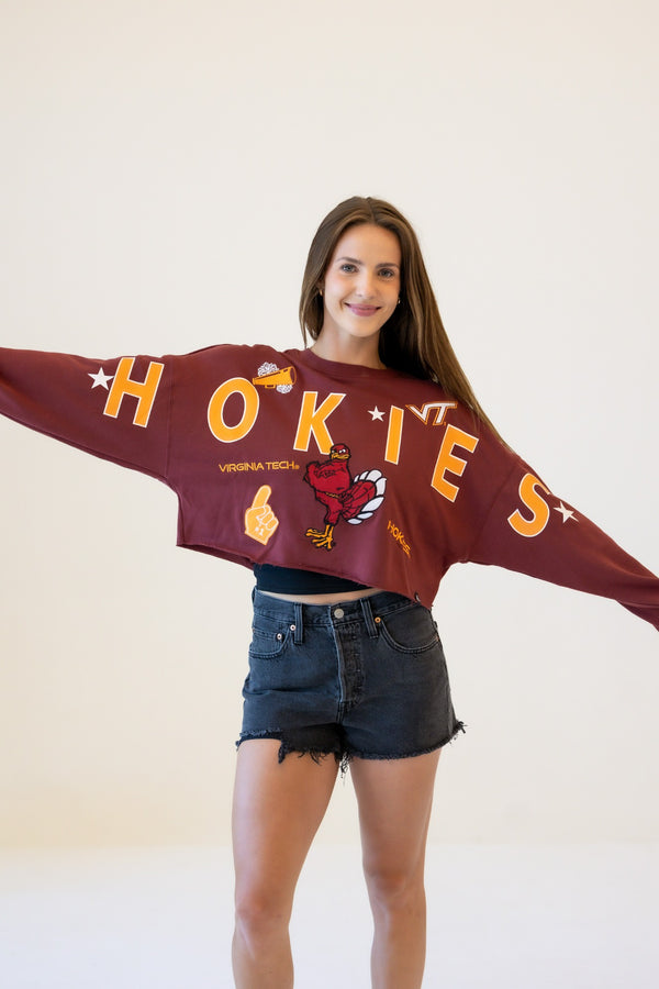 Virginia Tech Patched Up Cropped Longsleeve