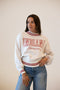 Indiana Queen Oversized Striped Crew Sweater