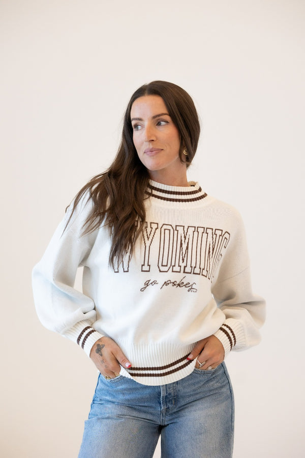 Wyoming Queen Oversized Striped Crew Sweater
